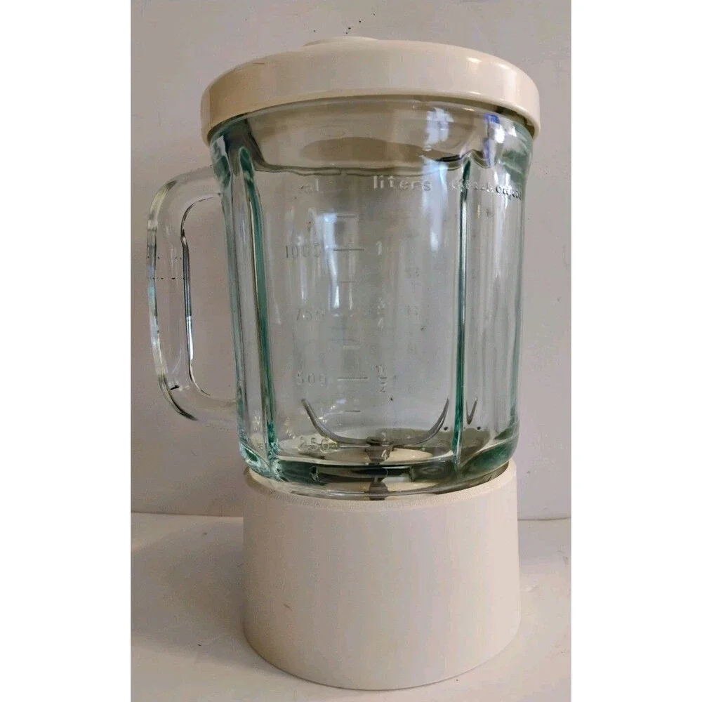 KitchenAid Blender Glass Jar Replacement Pitcher Lid Base Blade KSB5 KSB3 White